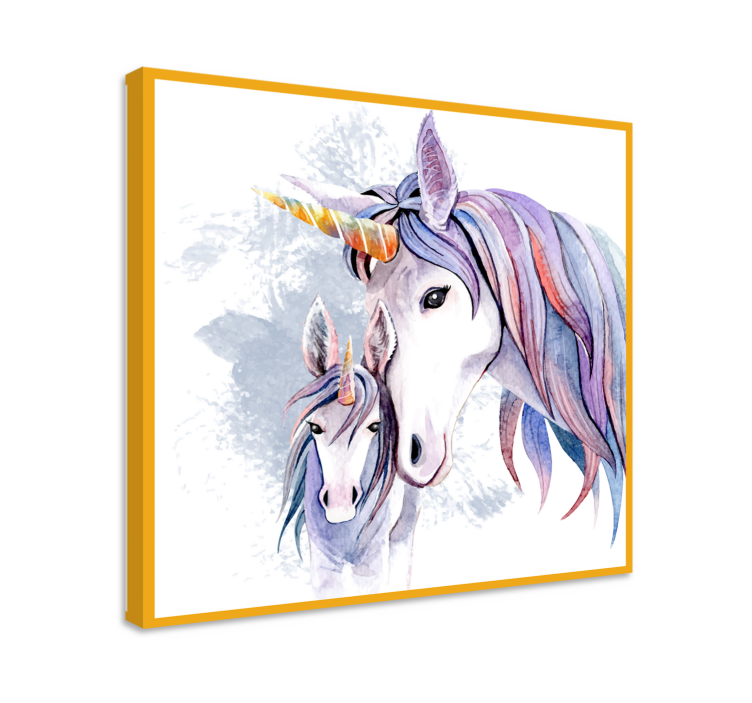 Tableau Licorne mère et fille - TenStickers