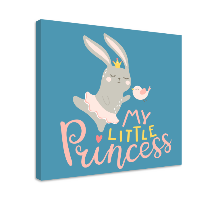 Tableau d'un lapin en tutu avec une phrase - TenStickers