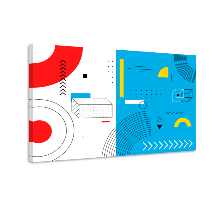 Tableau géométrique composition de formes géométriques - TenStickers