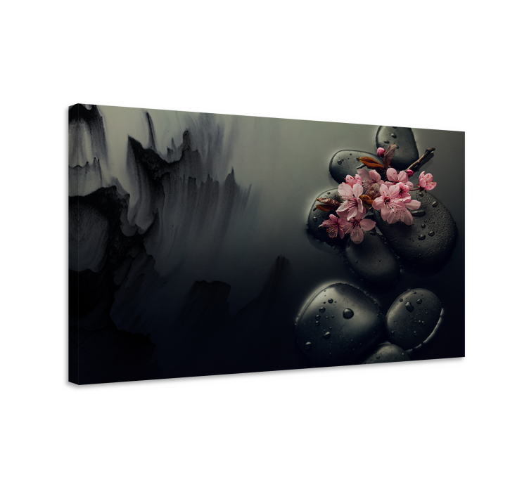 Tableau Elegantes flores piedras zen - TenStickers