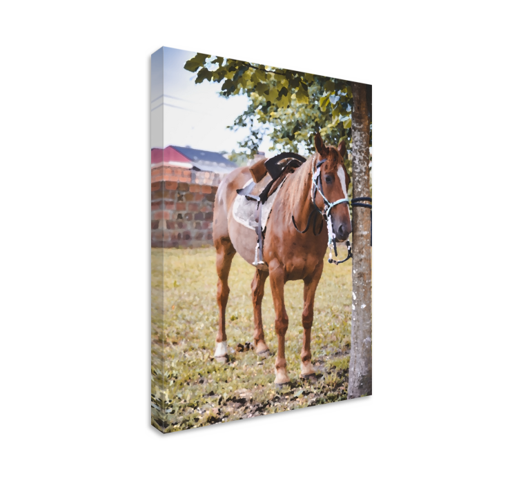 Tableau cheval Cheval sous un arbre - TenStickers