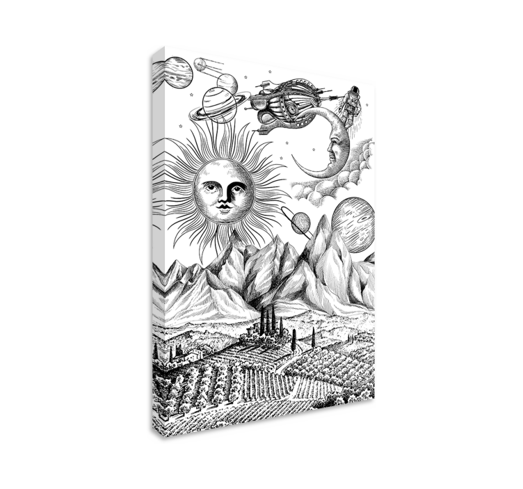 Tableau moderne Grand collage d'univers - TenStickers