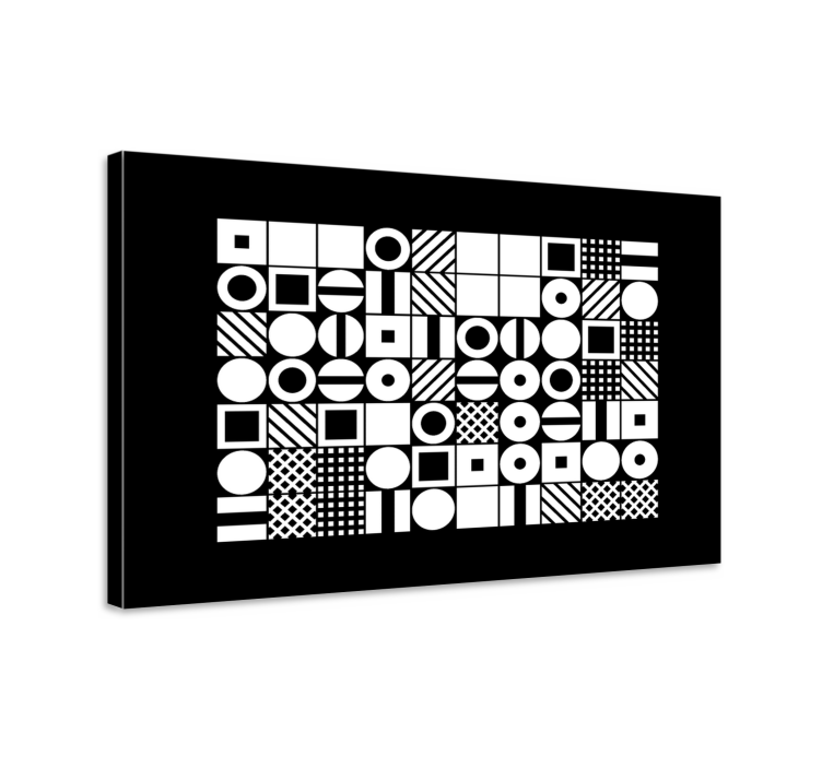 Tableau bureau Géométries noir et blanc - TenStickers