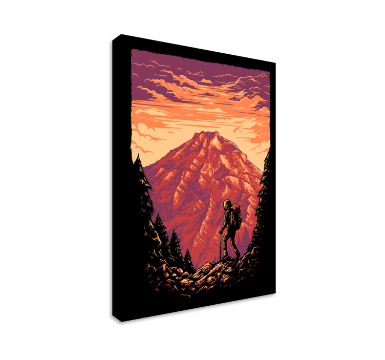 Tableau paysage Aventure en montagne - TenStickers