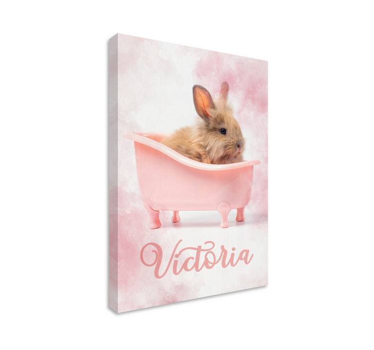 Tableau chat portrait de mignon lapin - TenStickers