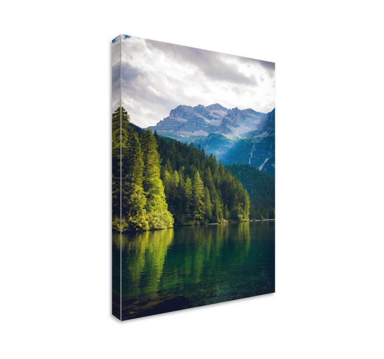 Tableau paysage Lac et forêt naturelle - TenStickers