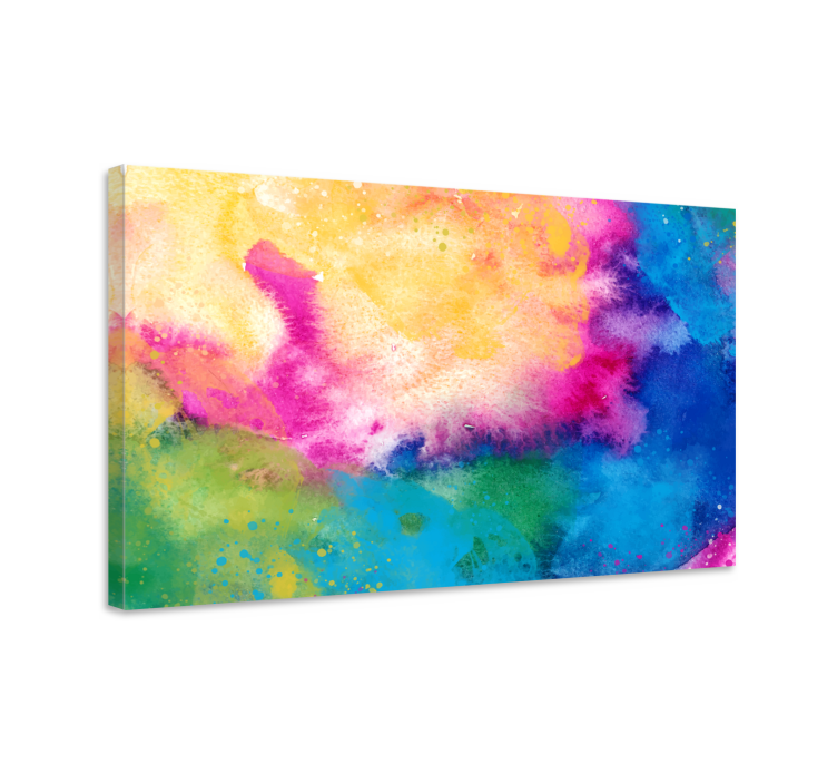 Tableau abstrait tourbillon aquarelle vibrant - TenStickers