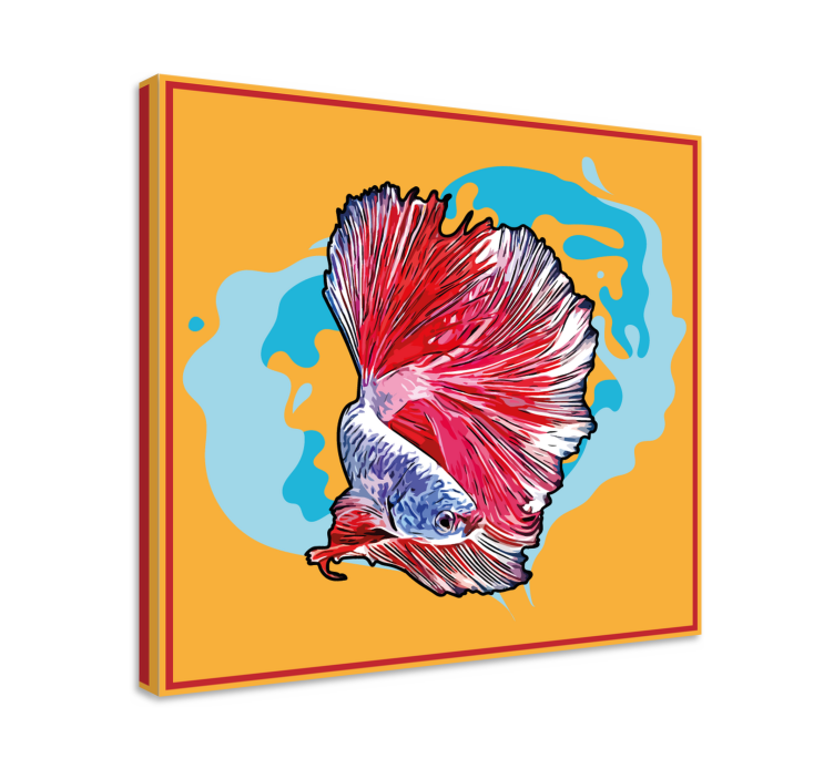 Tableau poisson Couleurs abstraites - TenStickers