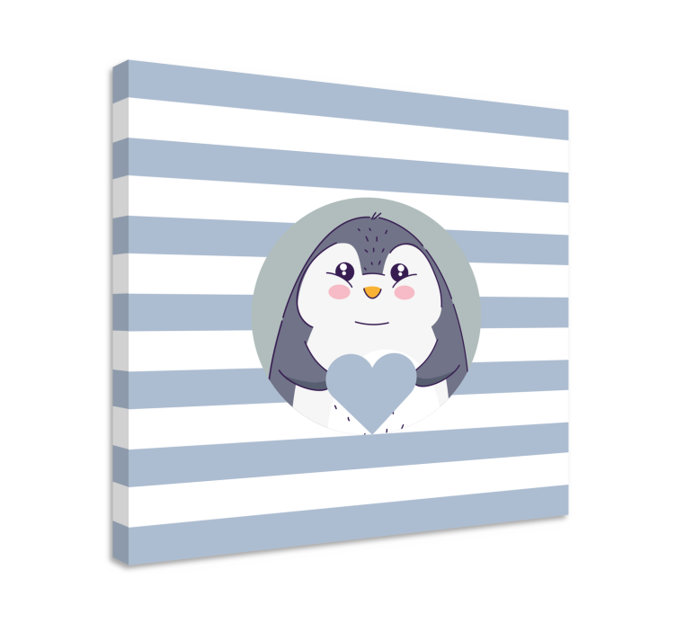 Tableau bébé Étreinte de jolis pingouins - TenStickers