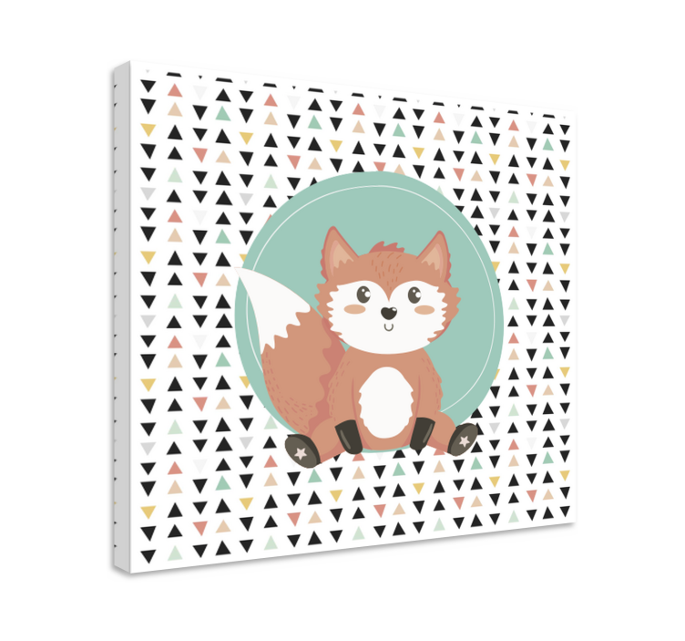 Tableau chambre bébé Dessin animé mignon bébé renard - TenStickers