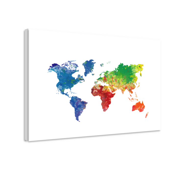 Tableau carte du monde Artistique - TenStickers