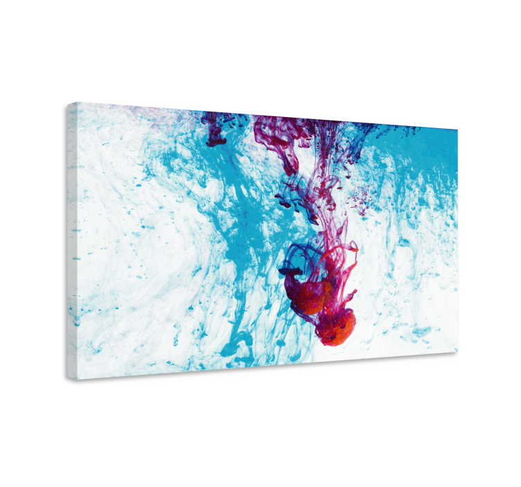 Tableau moderne Effet d'eau violet et bleu - TenStickers