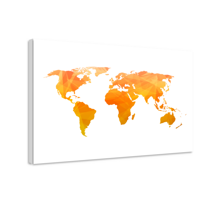 Tableau carte du monde Forme abstraite - TenStickers