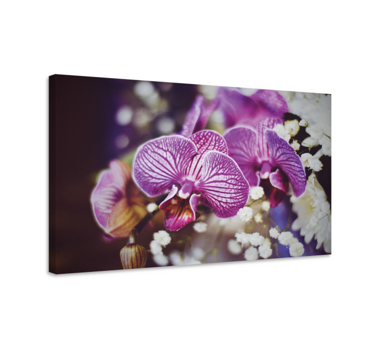 Tableau fleurs Orchidée violette avec des fleurs - TenStickers
