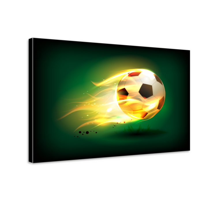 Tableau Football cool en feu - TenStickers