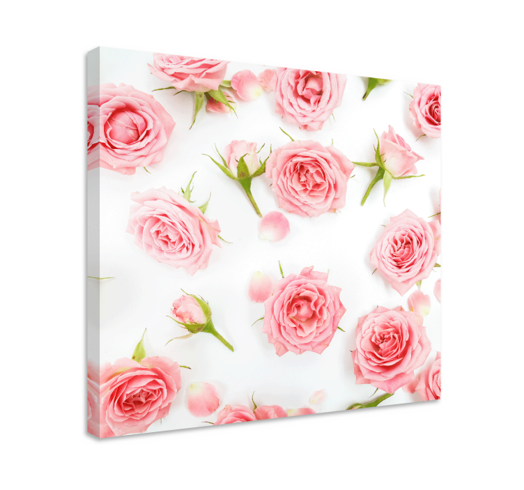 Tableau fleurs et plantes arrangement de roses roses - TenStickers