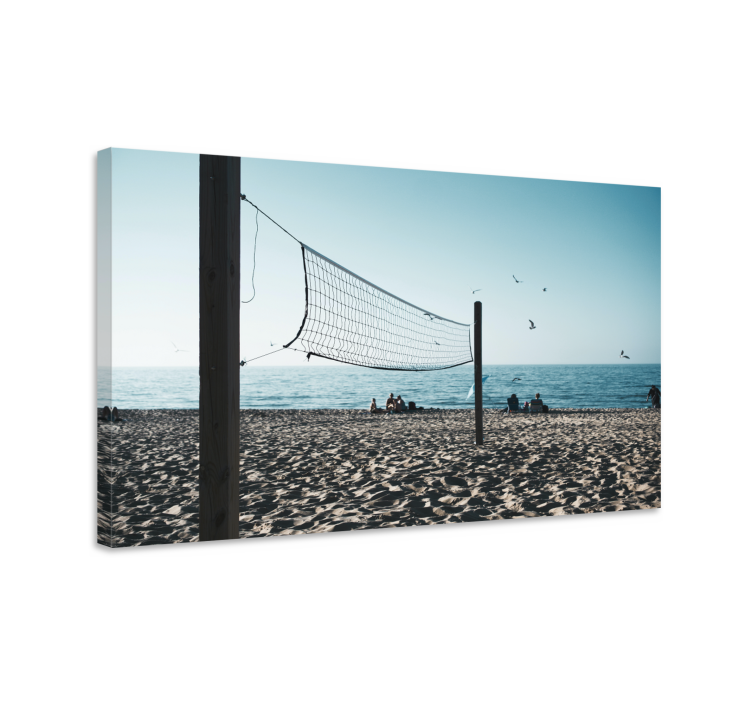 Tableau maison Filet de volley-ball plage - TenStickers