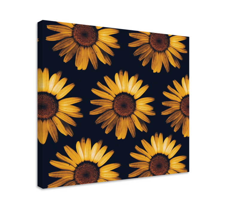Tableau fleurs Tournesol jaune - TenStickers