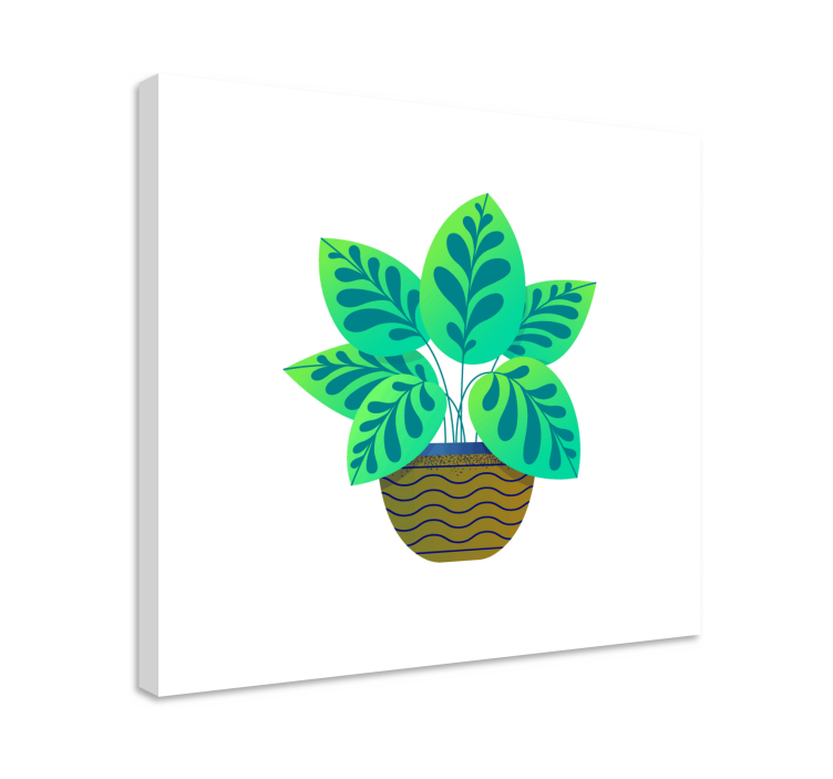 Tableau fleurs et plantes feuillage vert luxuriant - TenStickers