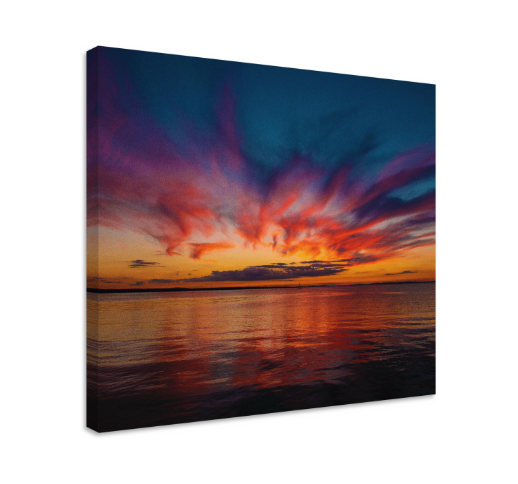 Tableau paysage Coucher de soleil sur la mer - TenStickers