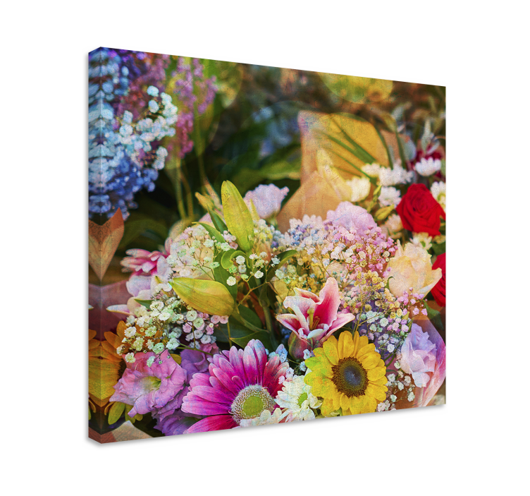 Tableau fleurs et plantes composition de fleurs vives - TenStickers