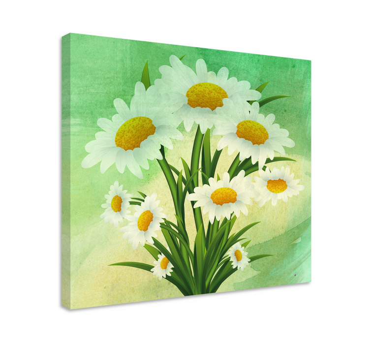 Tableau fleurs Marguerites peintes - TenStickers