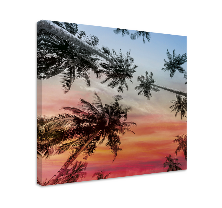 Tableau paysages silhouette de palmiers - TenStickers