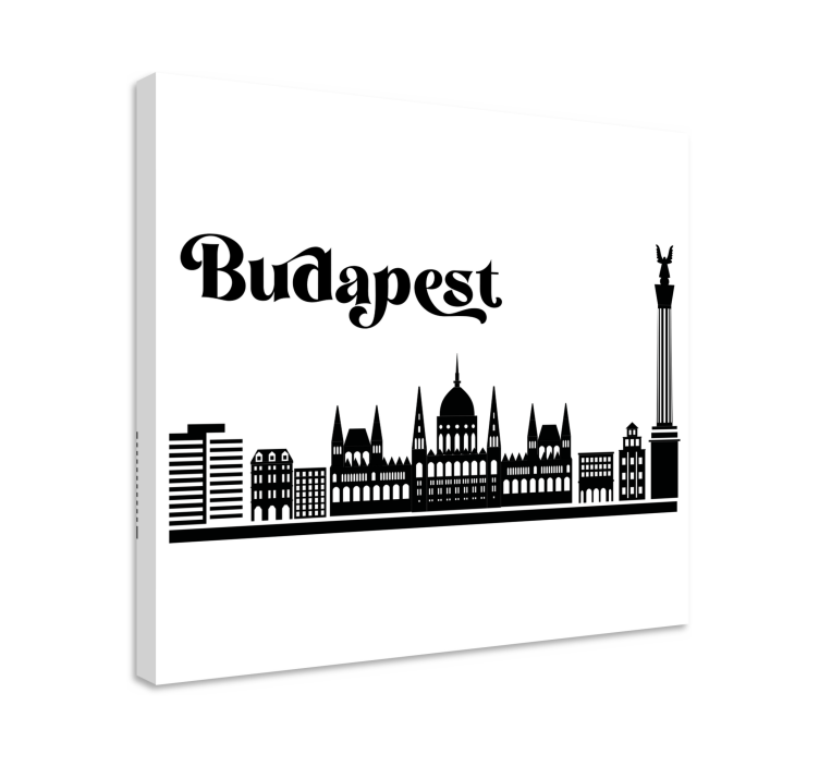 Tableau Skyline monocolore de budapest - TenStickers