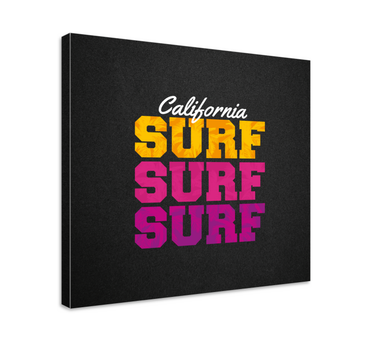 Tableau salon Design coloré de surf en californie - TenStickers