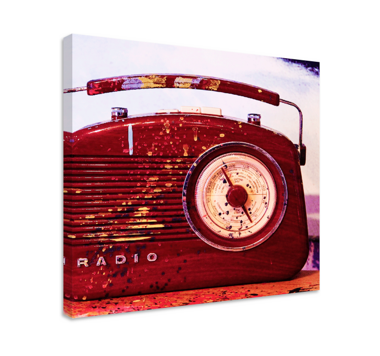 Tableau vintage Radio vintage rouge - TenStickers