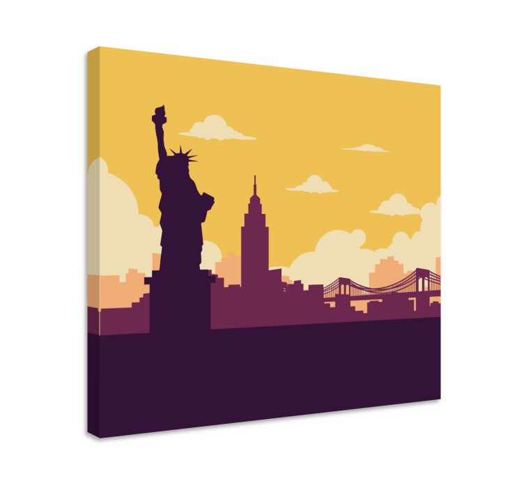 Tableau chambre Illustration de la ville de new york - TenStickers