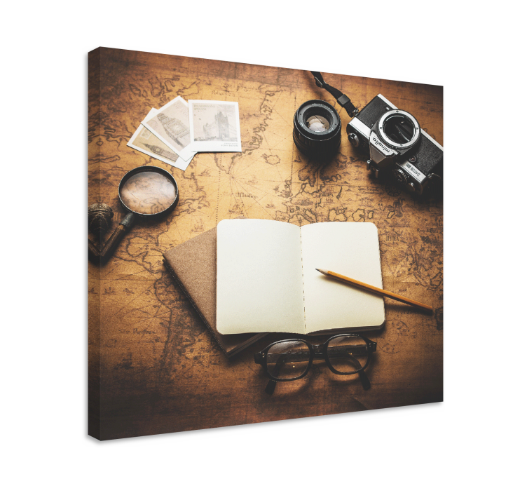 Tableau fruits essentiels de l'appareil photo vintage - TenStickers