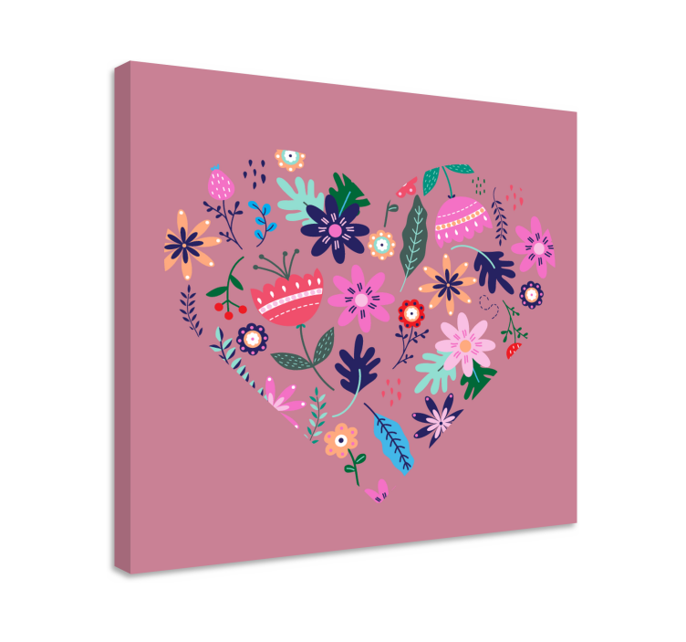 Tableau fleurs et plantes arrangement floral cœur - TenStickers