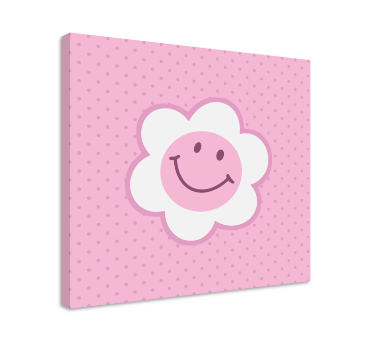 Tableau cerfs visage de fleur souriant - TenStickers