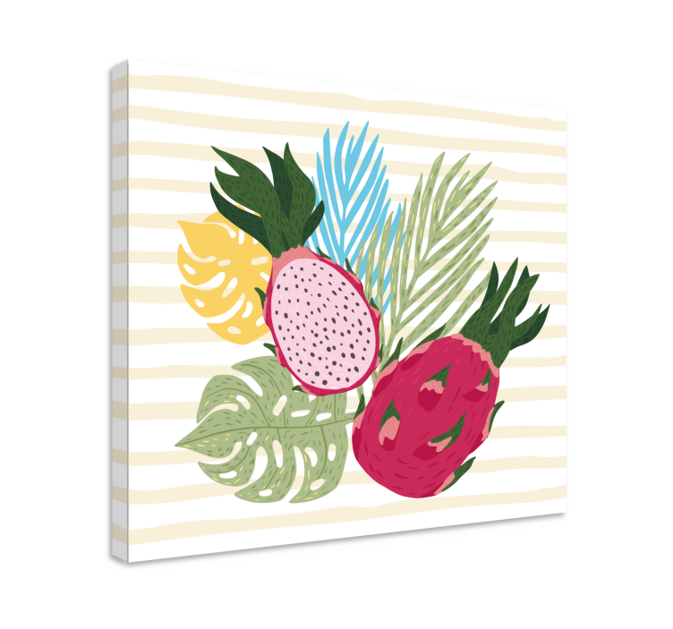 Tableau fruits arrangement de fruits tropicaux - TenStickers
