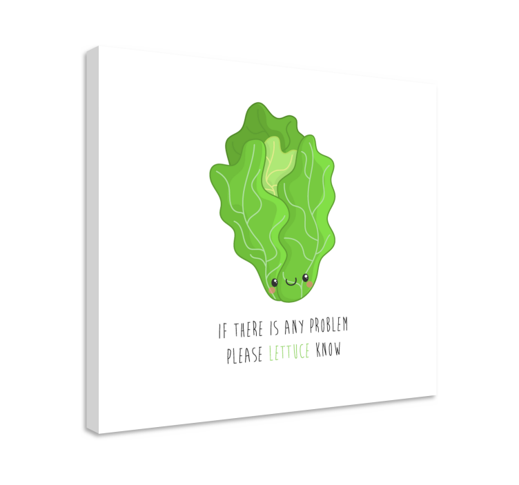 Tableau texte Citation drôle avec de la laitue - TenStickers