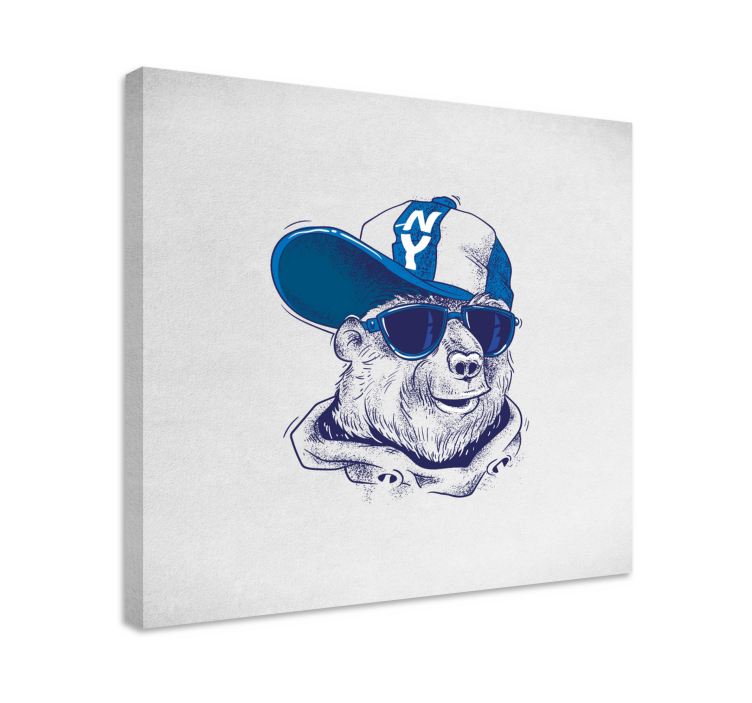 Tableau animaux style ours cool - TenStickers