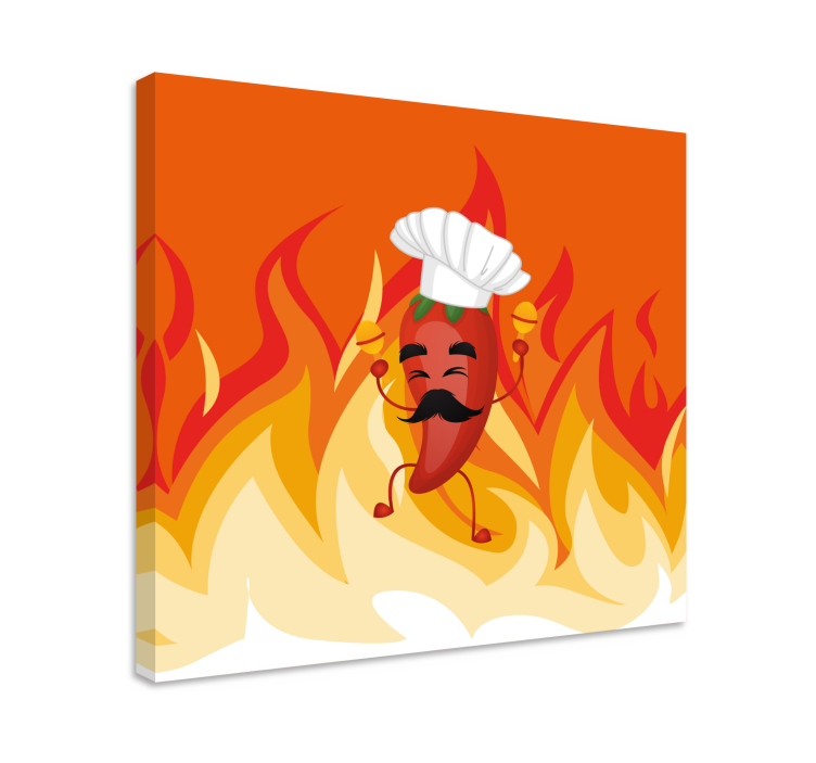 Tableau texte chef piment dansant - TenStickers