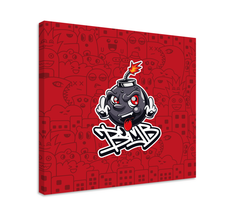 Tableau moderne Swag baby bombe graffiti dessin animé - TenStickers