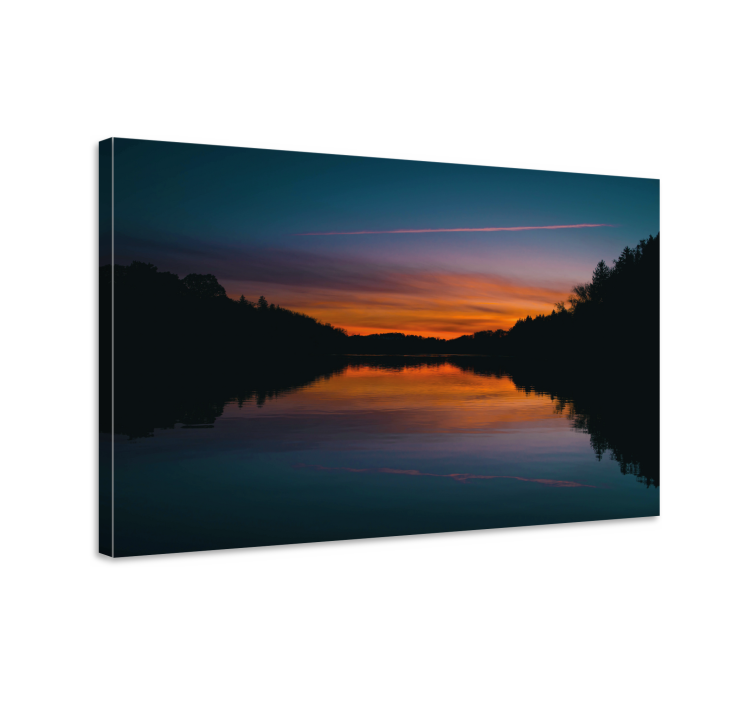 Tableau paysages reflet d'un coucher de soleil serein - TenStickers