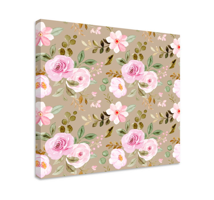 Tableau fleurs et plantes composition florale rose - TenStickers