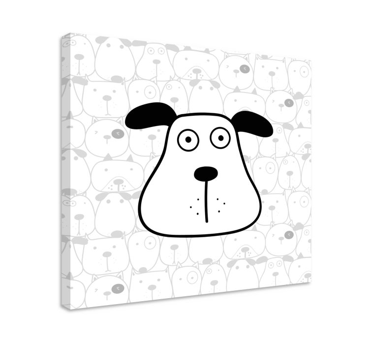 Tableau chien Incroyable modèle de chien dessiné à la main - TenStickers