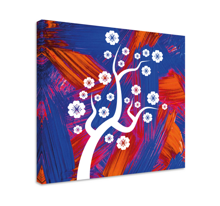 Tableau fleurs et plantes arbre à fleurs blanches - TenStickers