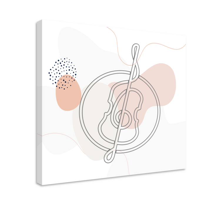 Tableau musique Conception de violoncelle au trait - TenStickers