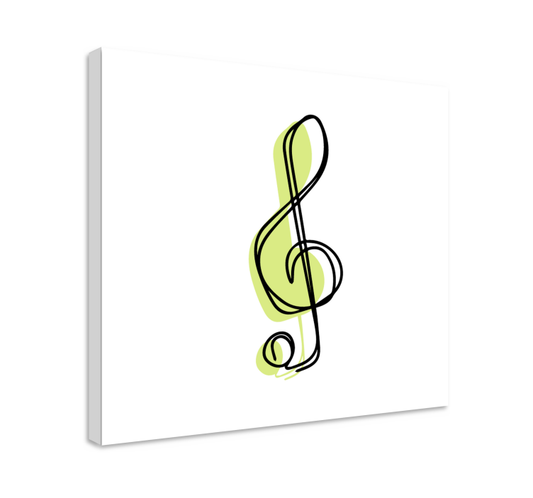 Tableau musique contour de clé de sol - TenStickers