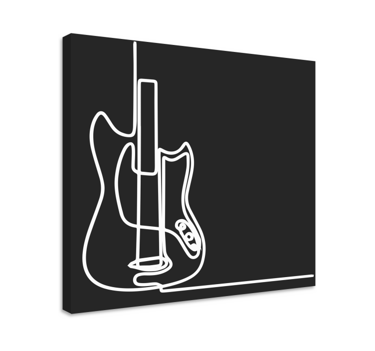Tableau musique Design minimaliste de guitare électrique - TenStickers