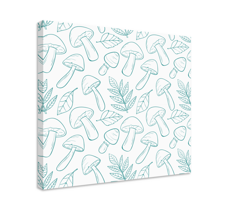 Tableau fleurs et plantes motif feuilles de champignon - TenStickers