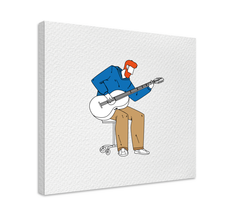 Tableau musique Guitariste minimaliste - TenStickers
