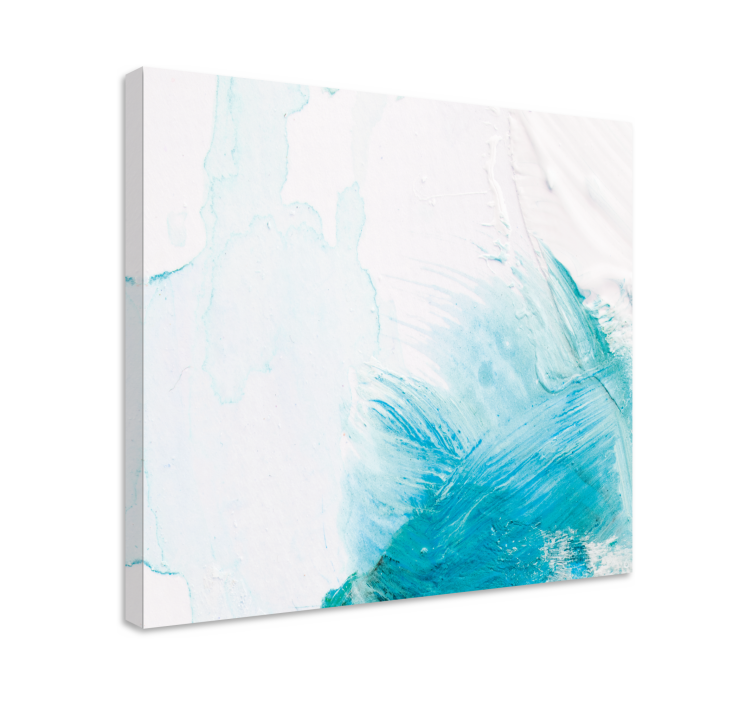 Tableau abstrait vague aqua tourbillon - TenStickers