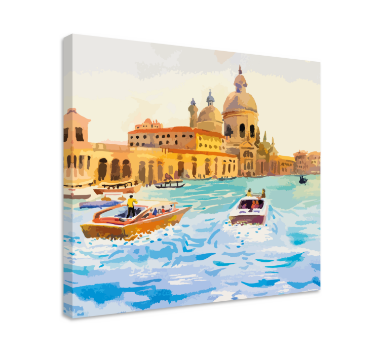 Tableau villes et pays exploration des canaux de venise - TenStickers